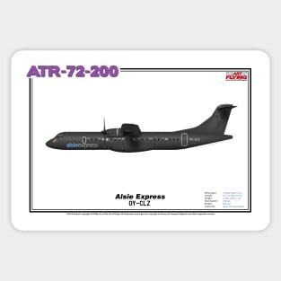Avions de Transport Régional 72-200 - Alsie Express (Art Print) Sticker